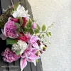 SOLD OUTピンクリリーと薔薇リース 画像8